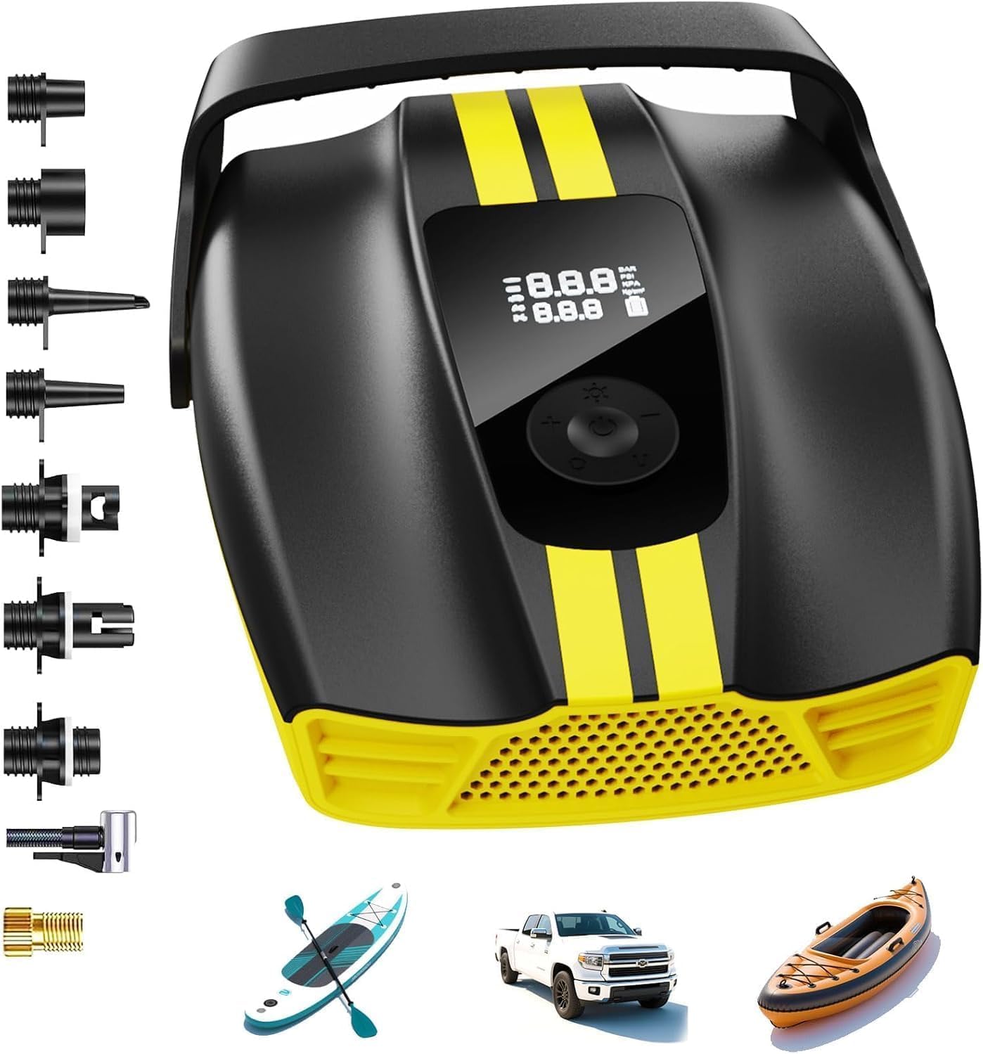 50PSI Paddle Board Pump Electric Portable, Sup Pump with Auto-Off,9 Modes Paddleboard Pump for Stand Up Paddle Board/Car/Kayak/Motorcycle/Bicycle