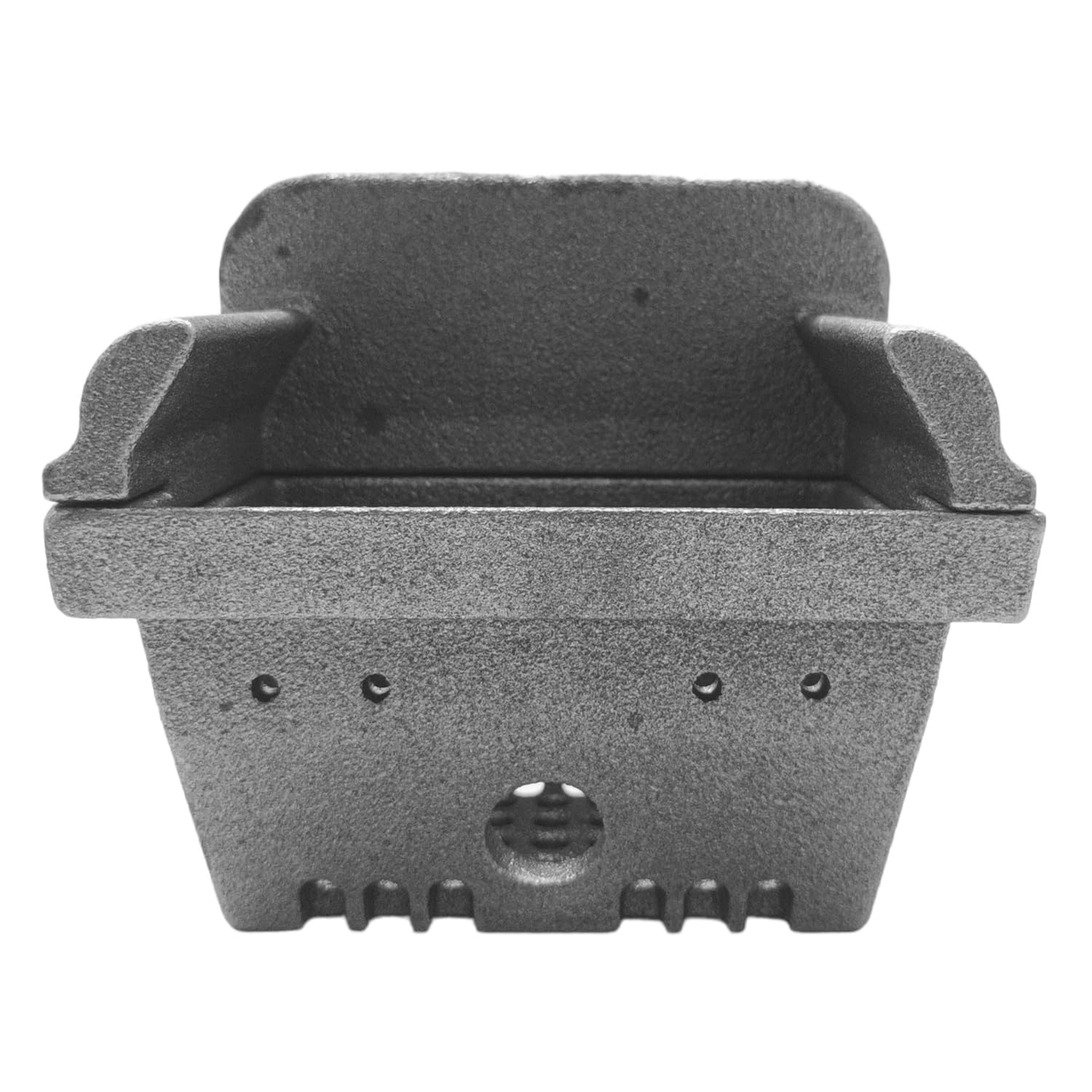 eRicambi® Braciere in Ghisa Cestello 2 Pezzi per Stufa a Pellet, con Foro per la Resistenza di Accensione, Compatibile con KALON 220002, Dimensioni 136x92mm H=116mm