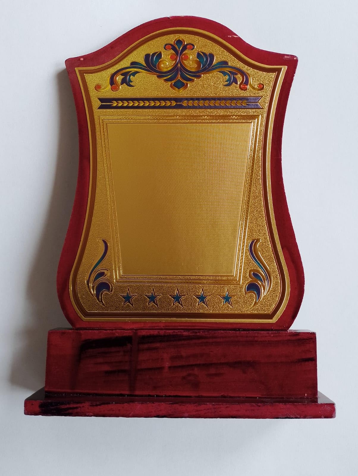 Luxury Wooden Trophy Award with Decorative Gold Finish Plate | Appreciation Plaque for Employee Recognition, School Competition, Sports Winner, Corporate Awards, Achievement Trophy- Pack of 18-image-32