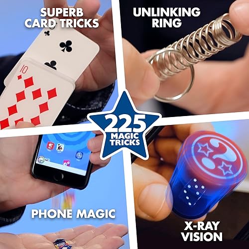Miniatura 3 de Marvins Magic - 225 increíbles trucos de magia para niños - Kit mágico - Juego de magia para niños - Kit mágico para niños incluyendo tarjetas