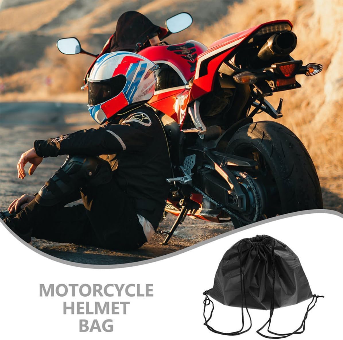 PATKAW 4pcs Large Capacity Drawstring Bags for Helmet Storage and Transport, Made of Sturdy Oxford Cloth, Suitable for Football and Basketball, for Motorcycle Riding and Sports Venues