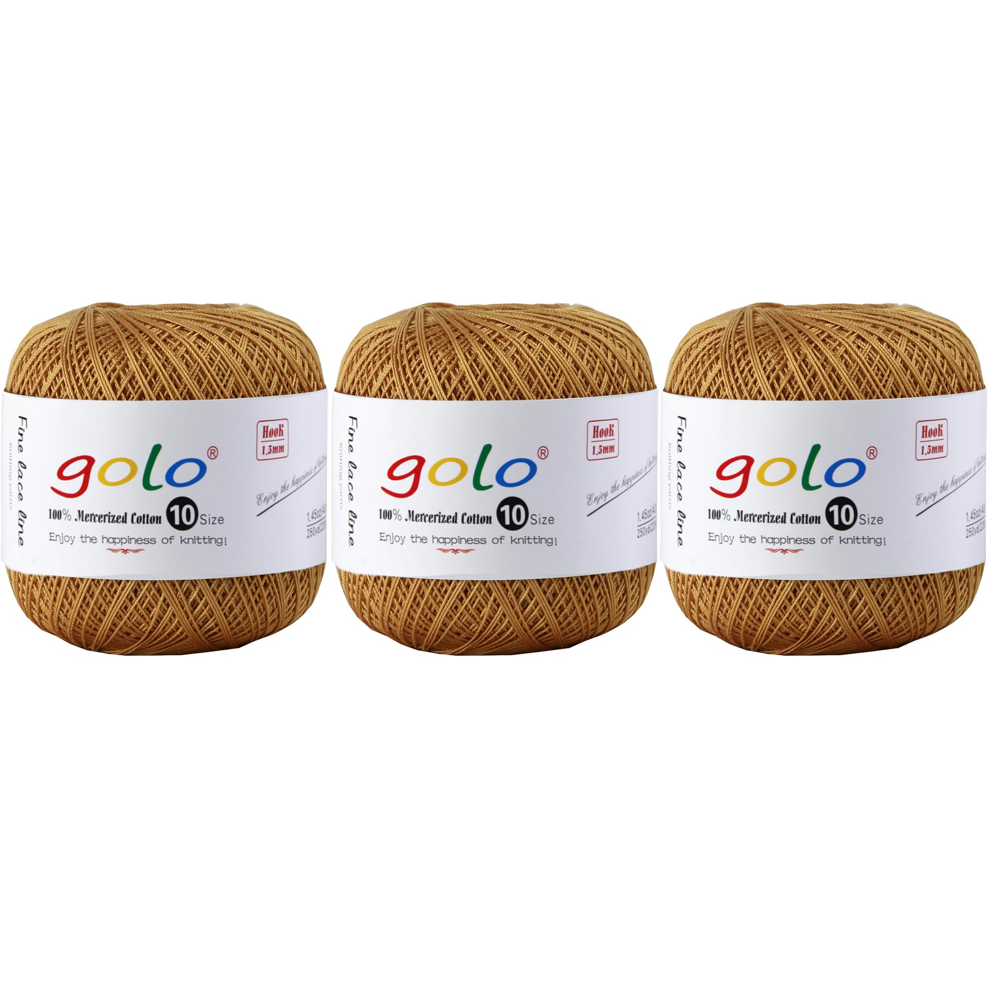 golo 3 Balls Crochet Thread Size 10 Crochet Yarn for Hand Knitting 635 โ image 1