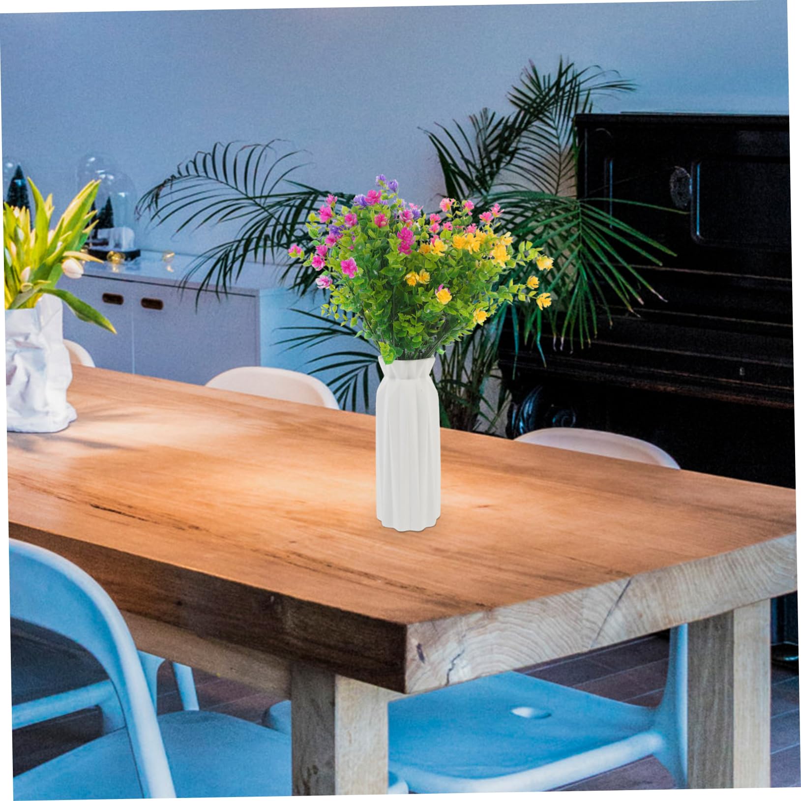 DECHOUS 25piezas Ramo De Flores Artificiales De Eucalipto para Decoración De Interiores Accesorios De Fiesta y Centro De Mesa Falsas Plantas Lifelike Variedad De