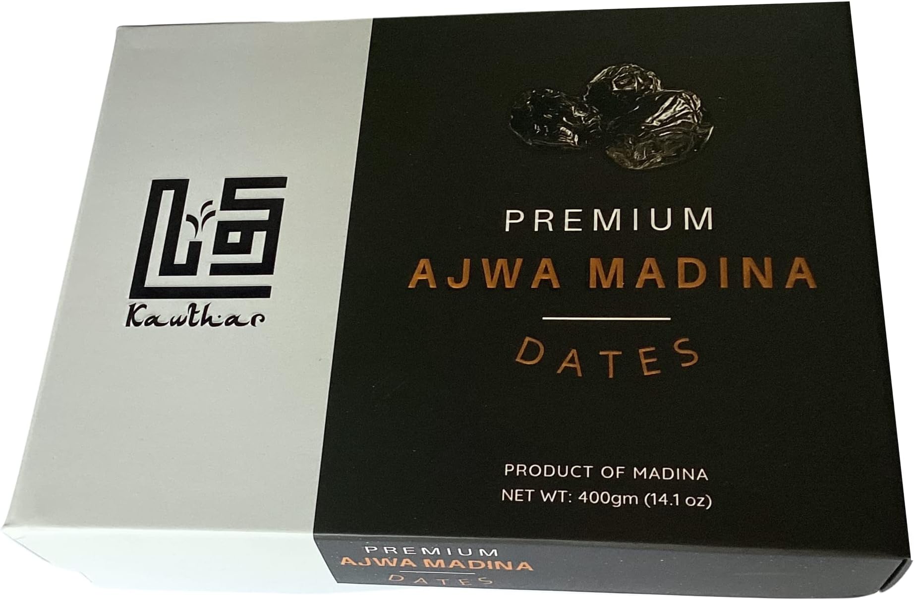Premium Jumbo Ajwa Dates 400g Gift Box by Kawthar (New Harvest)