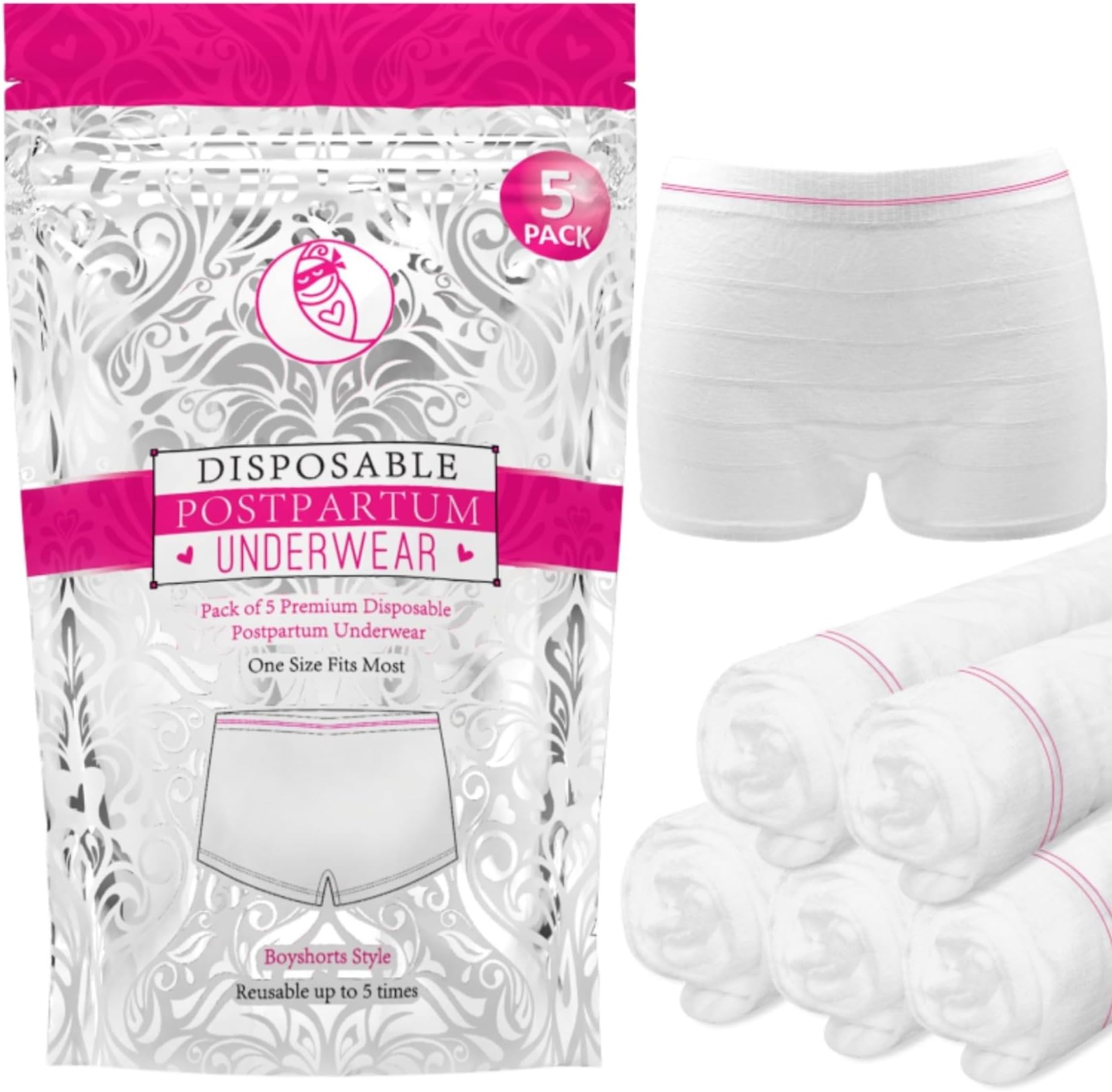 Amazon.com: New Mom Gear Disposable Postpartum Mesh Underwear [5] for C ...