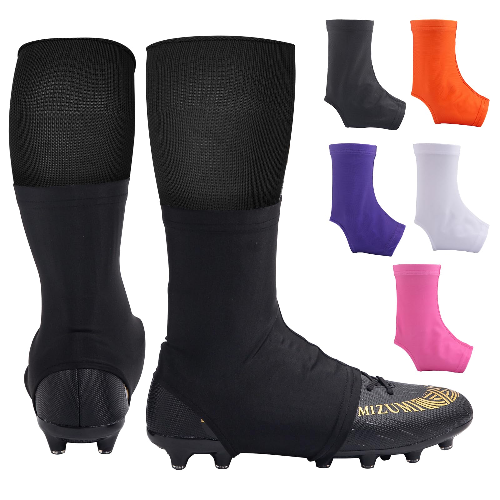TUYUU Football Spats Cleat Covers,Cleat Covers Football Keeps Dirt/Turf Debri Out,Spats Football Cleat Covers,Cleat Covers for Football Soccer Kids Teenagers Youths Adults.Football Accessories-image-23