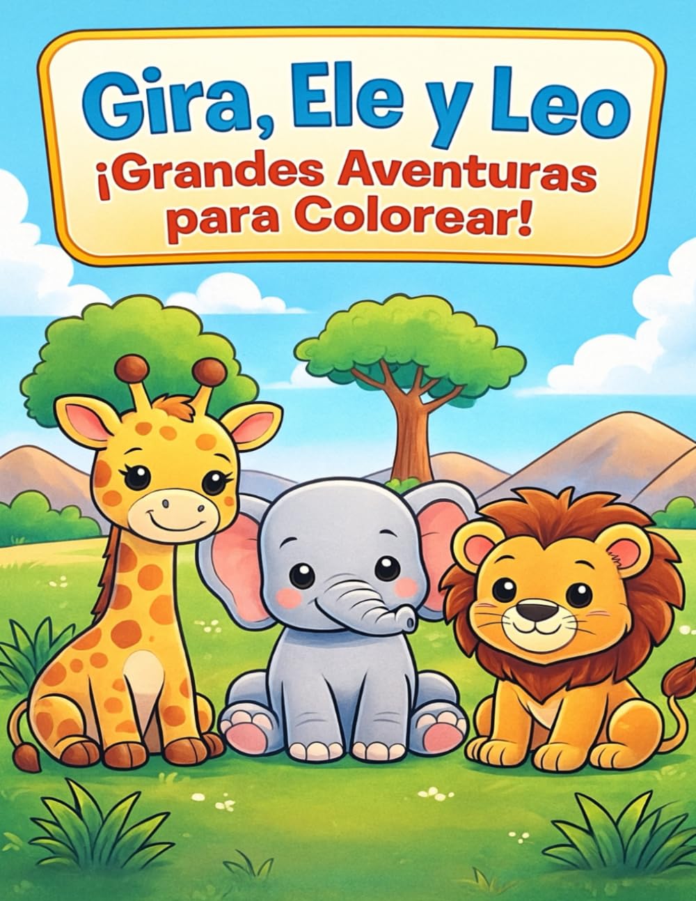 Gira, Ele y Leo ¡Grandes Aventuras para Colorear!: Libro para colorear 3-8 años