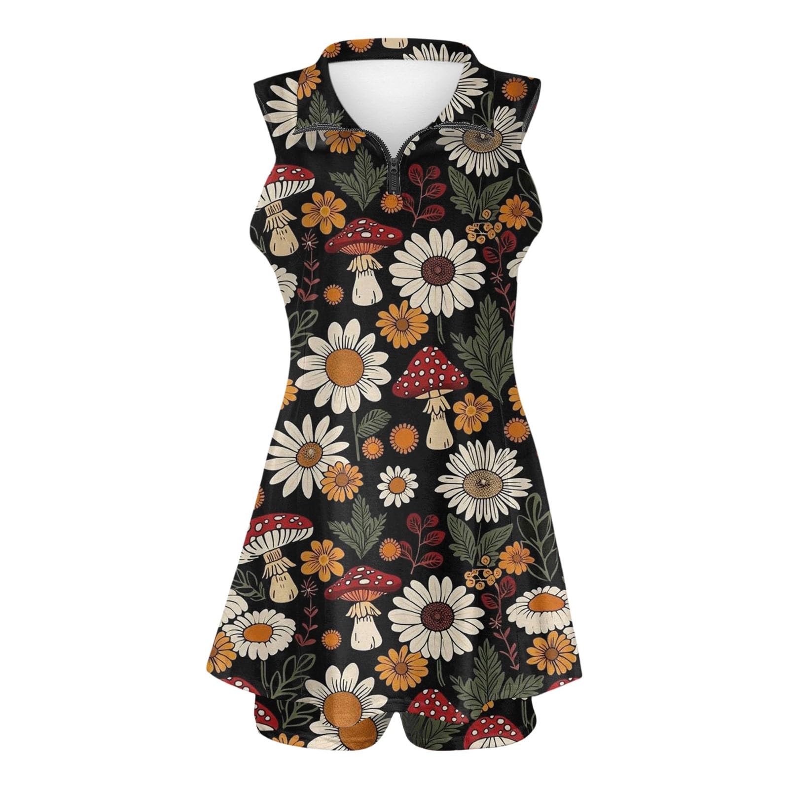 Robe de tennis sans manches avec short intégré et poches – Tenue de tennis sportive pour tous avec jupe courte