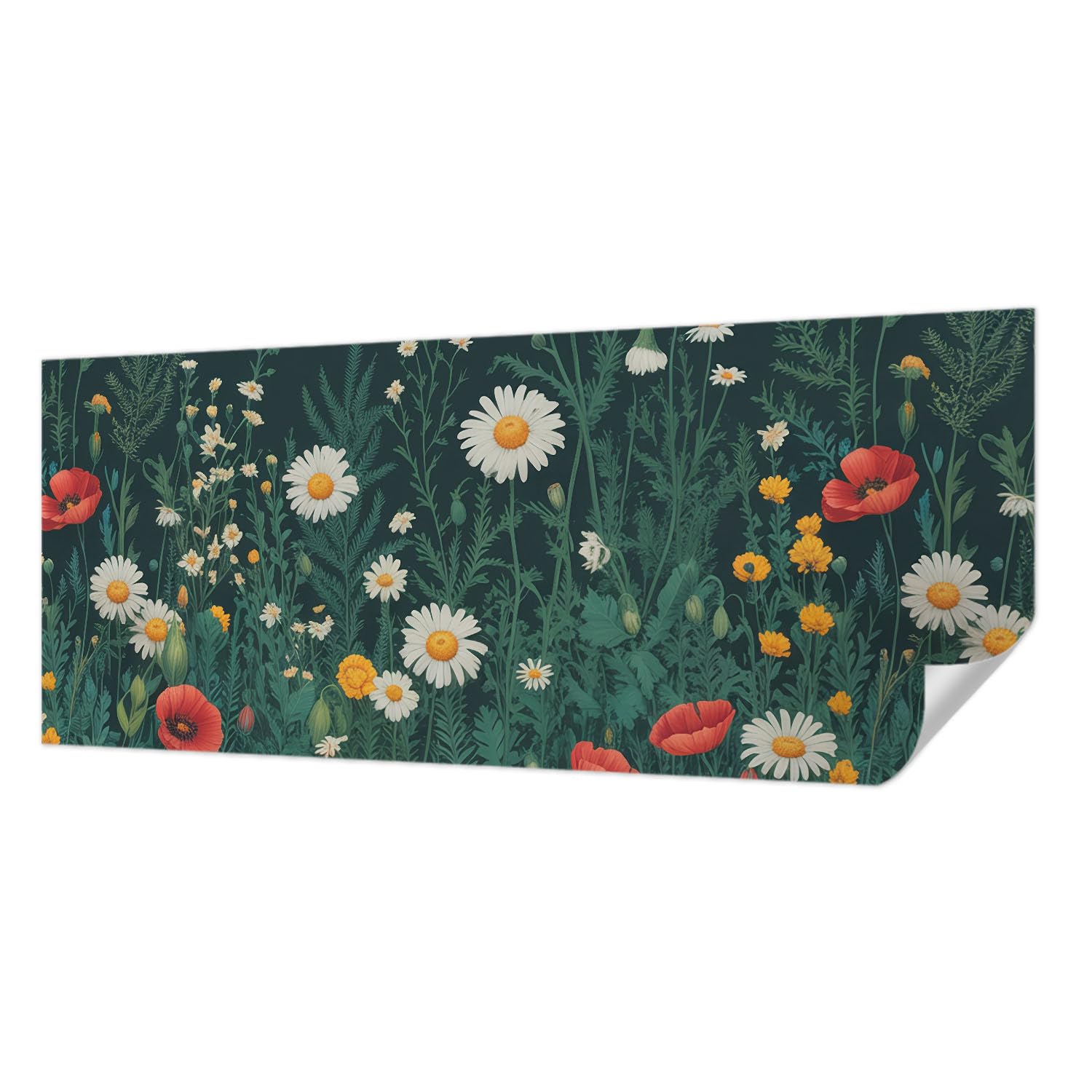 Tapisserie murale haute qualité panoramique fleurs sauvages Tulup 250 cm