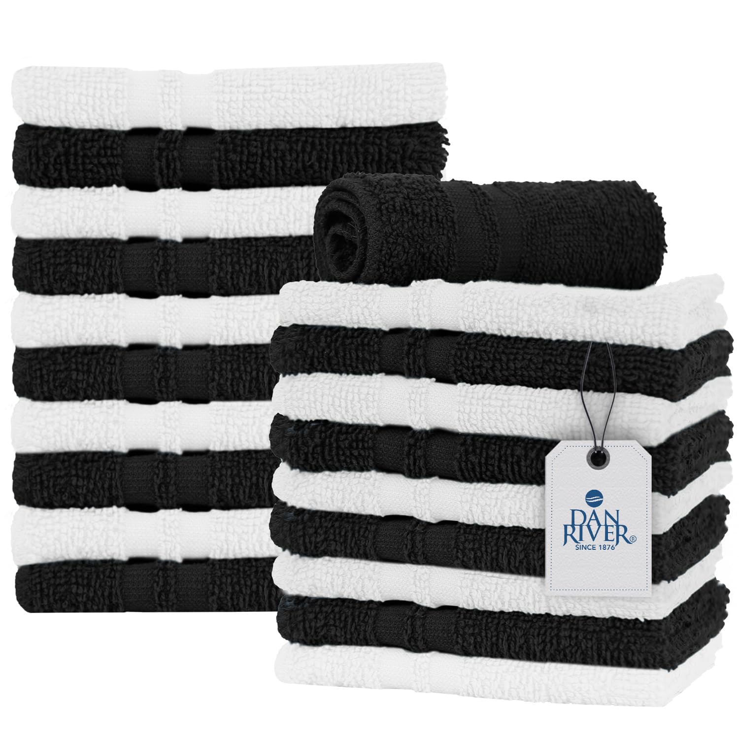DAN RIVER 100% Cotton Washcloths 20 Pack Premium Quality Face - towels | Mubboo