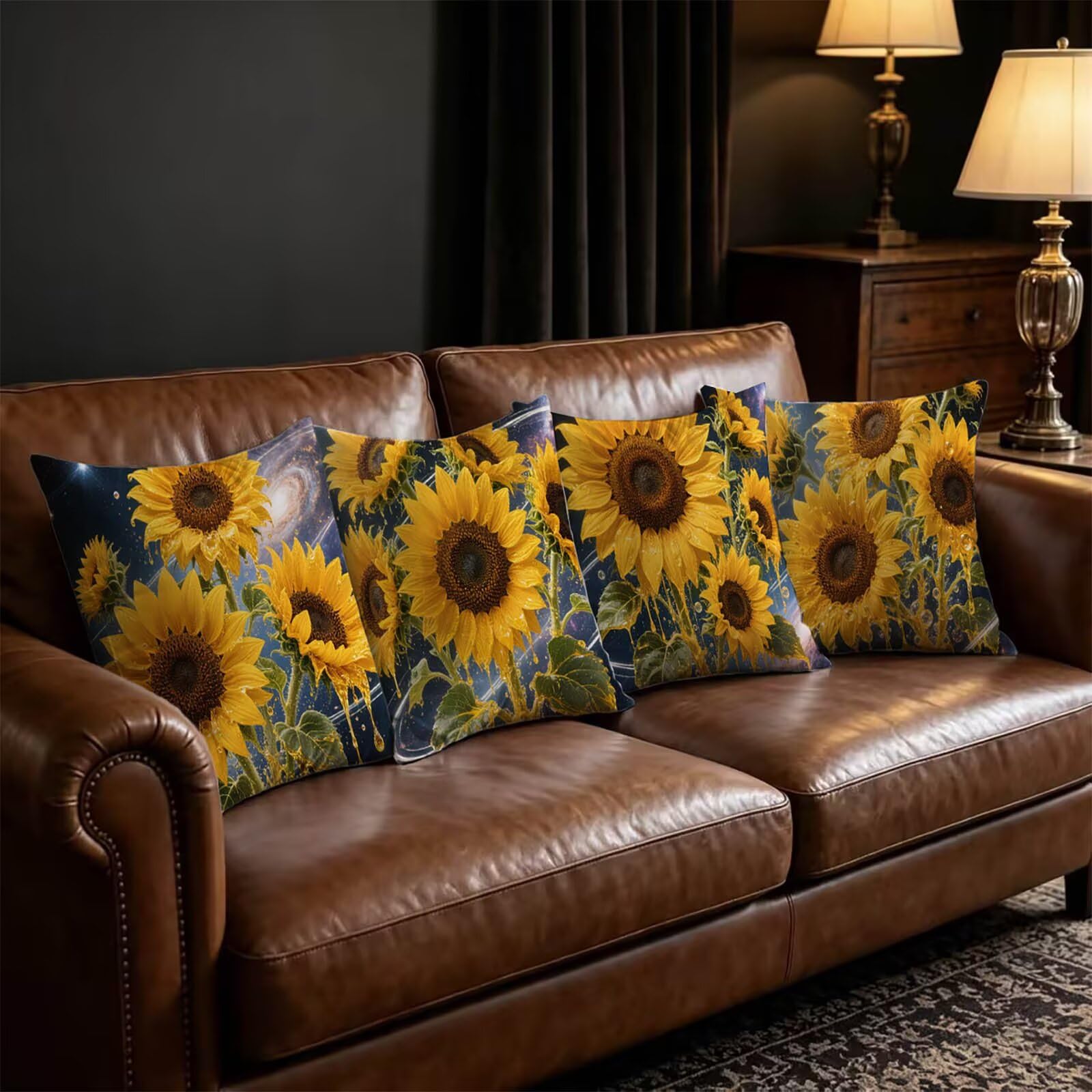 Sunflower Outdoor Kissenbezug 50x50cm Wasserdicht Kopfkissenbezug THDZ2499