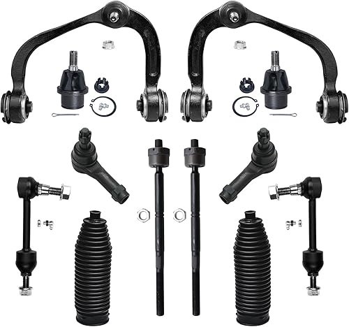 Detroit Axle - Kit de suspensión delantera de 12 piezas para Ford F-150 4WD 2004-2005, 2 brazos de control superiores, 2 rótulas inferiores, 2