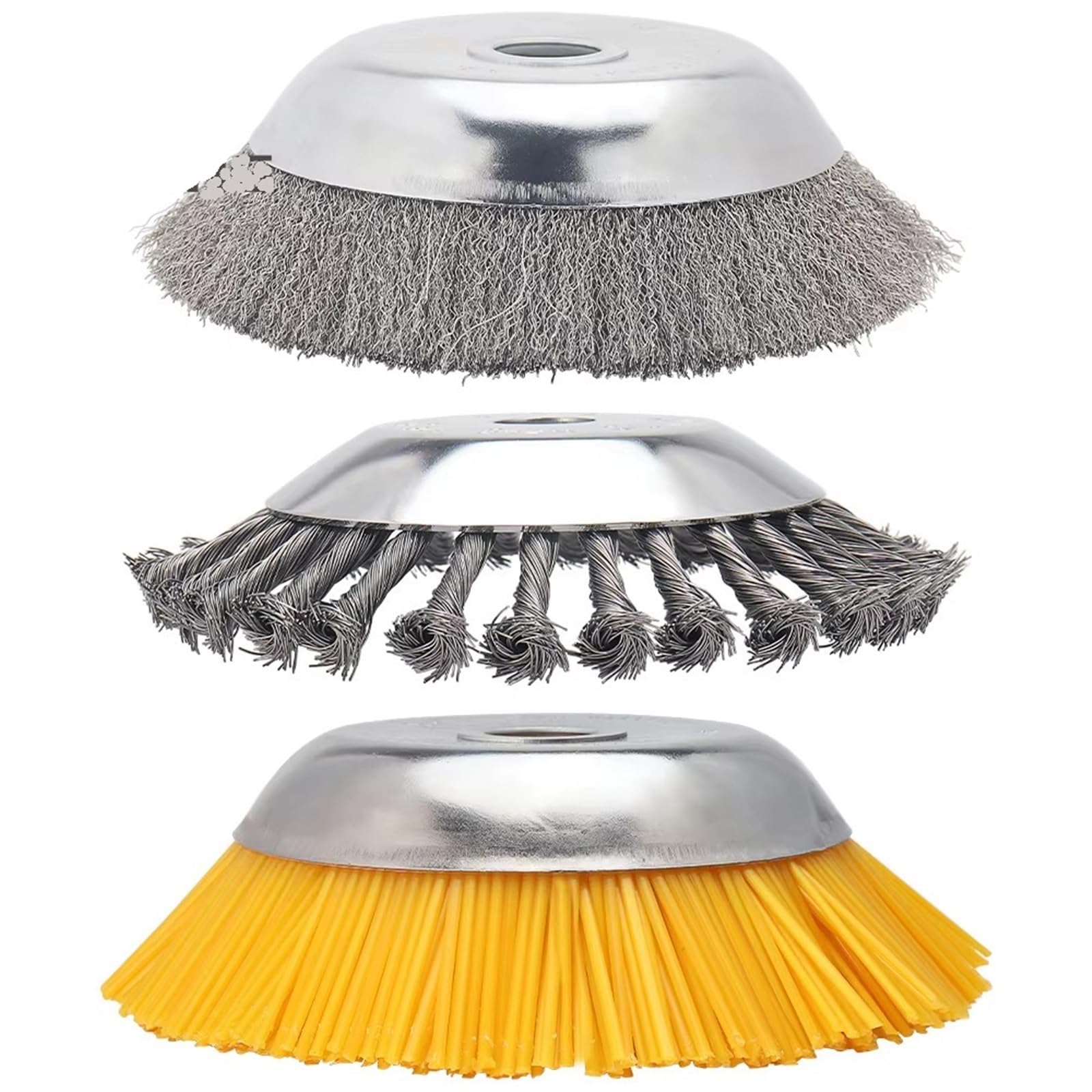Désherbeur Rotatif de 6/8 Pouces, Brosse à désherber rotative, Joint torsadé, Fil d'acier, Disque de Brosse, Outil de Jardinage électrique, 1 pièce(8inch C)
