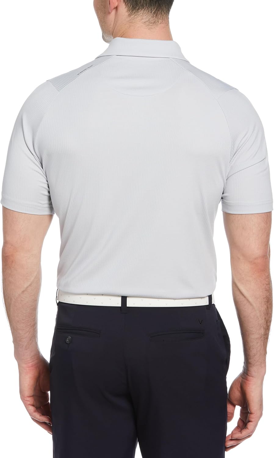 Callaway Men's Ventilated Classic Jacquard Short Sleeve Golf Polo, Stretch Seams, Moisture-Wicking (Available in Big & Tall)