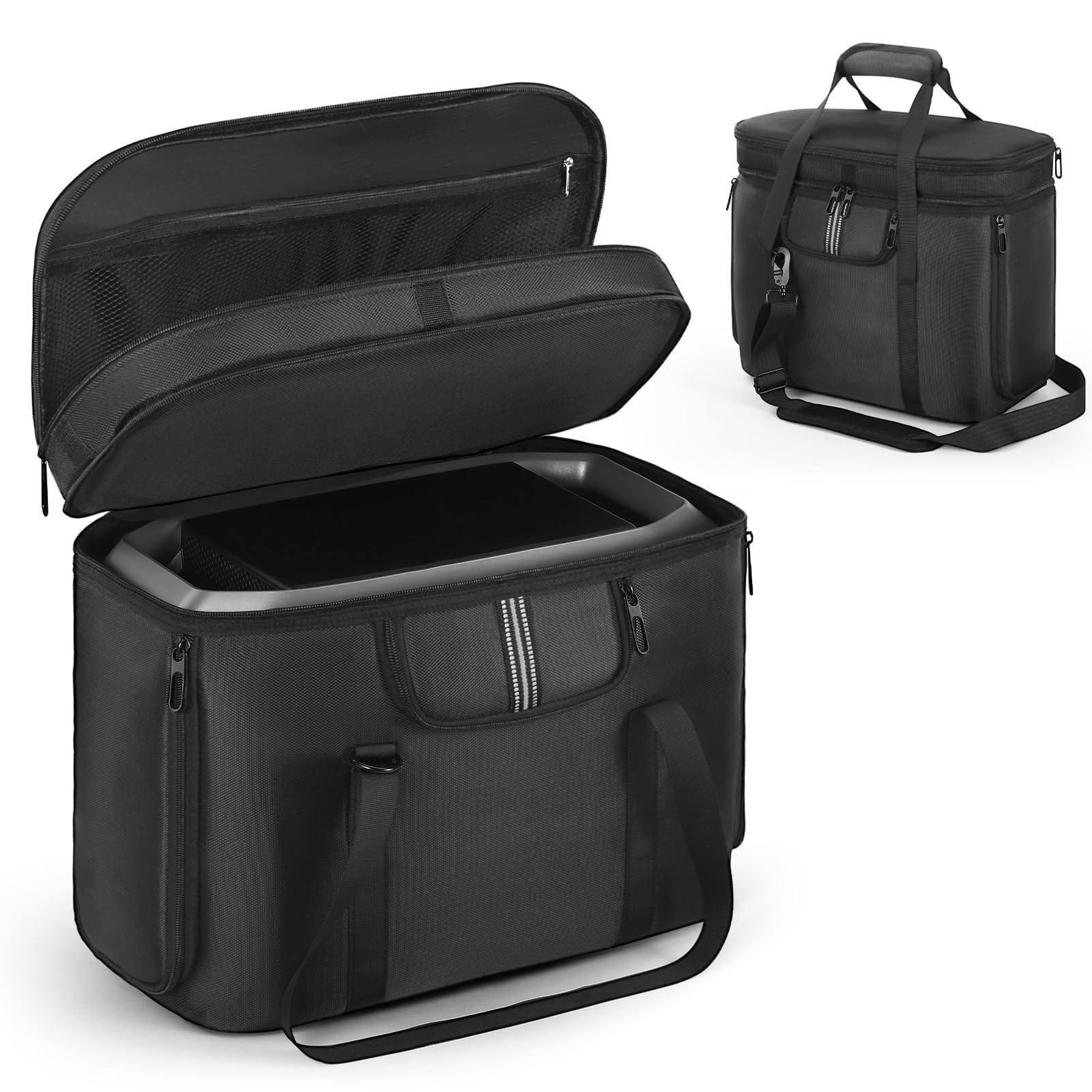 OURHZTB Carrying Case Compatible with ECOFLOW Delta 3 Plus Portable Power Station Outdoor Travel Storage Bag for ECOFLOW Delta 2/3/3 Classic Solar Generator and Accessories, with Shoulder Strap