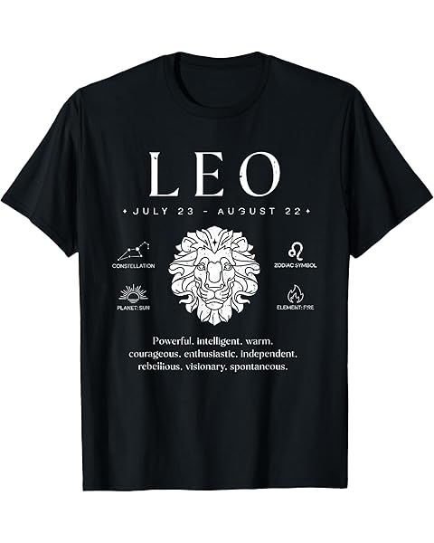 Leo Facts Zodiac Sign Retro Astrology Leo T-Shirt