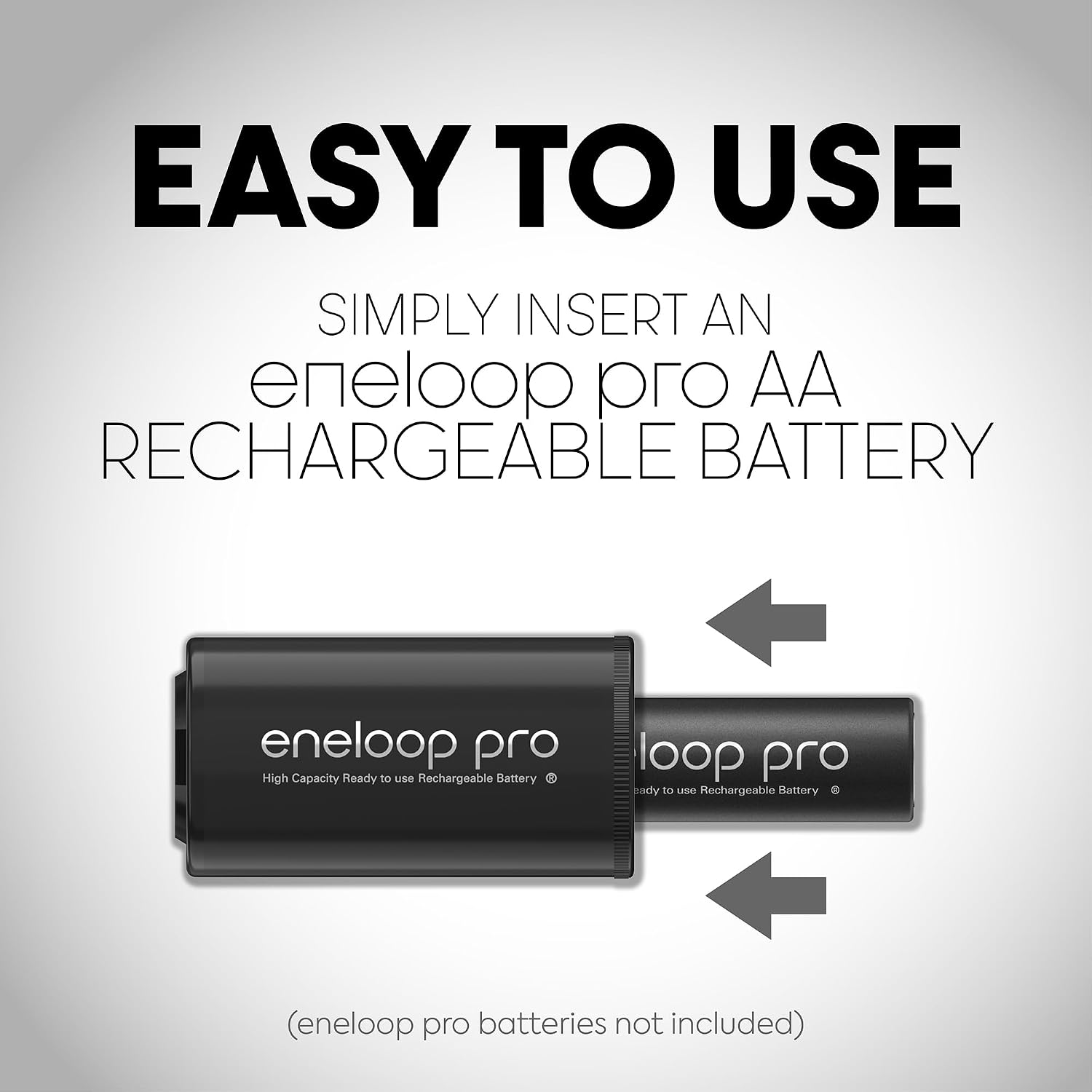 Eneloop Panasonic pro BQ-BS2K8SA C Size Battery Adapters for Use pro Ni-MH Rechargeable AA Battery Cells, 8 Pack