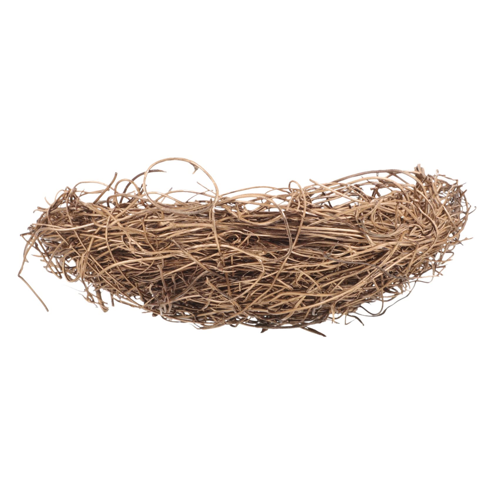 Angoily 5pièces Nid Oiseau Décoratif Rotin Doré Artisanat Fait Main pour Photographie Accessoire De Fête Et Décoration De Jardin pour Pâques Noël Et Événements Plein Air