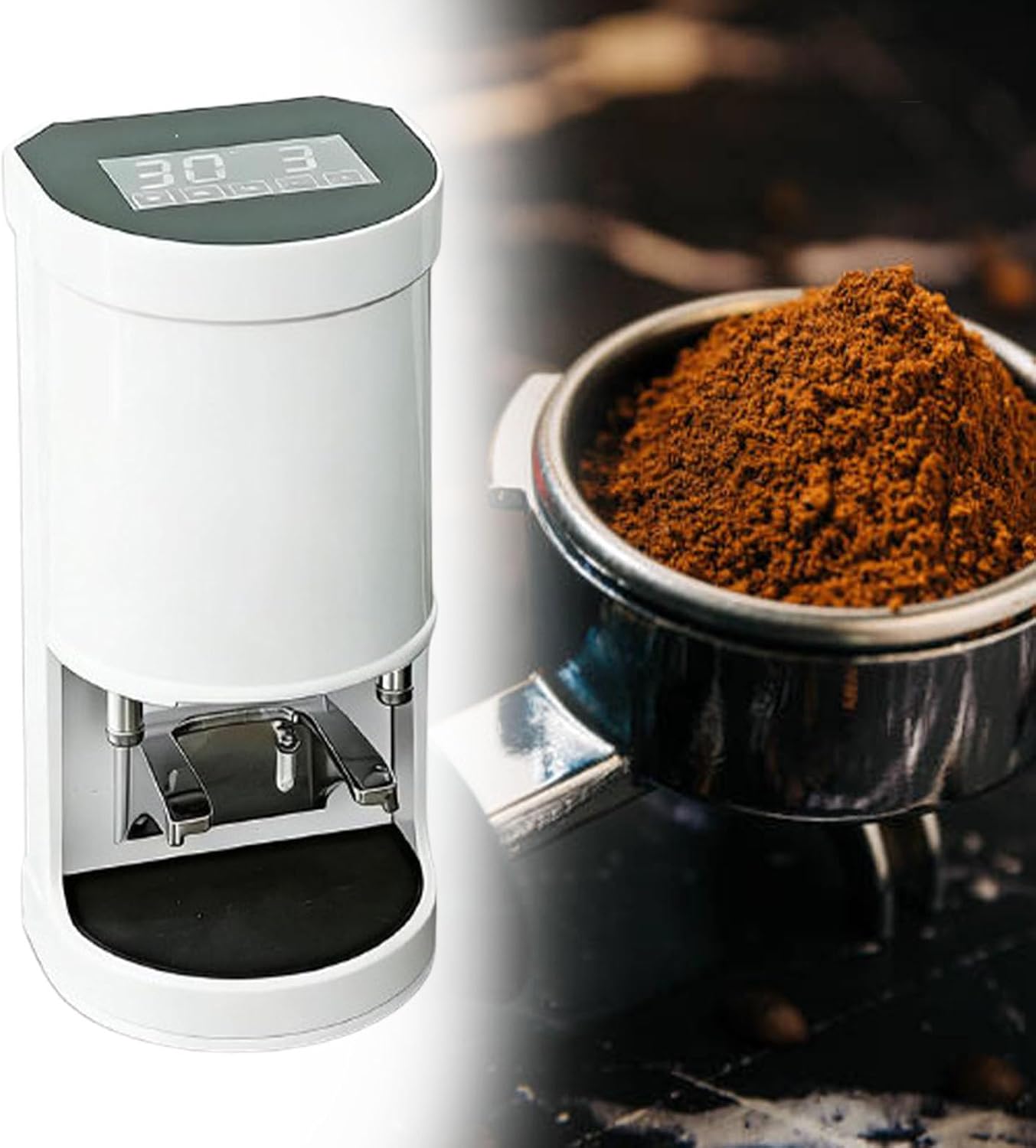 58mm Electric Coffee Press, Commercial Automatic Coffee Maker for Bars, Cafes, Restaurants & Hotels - Professional Bean Press for Perfect Brews