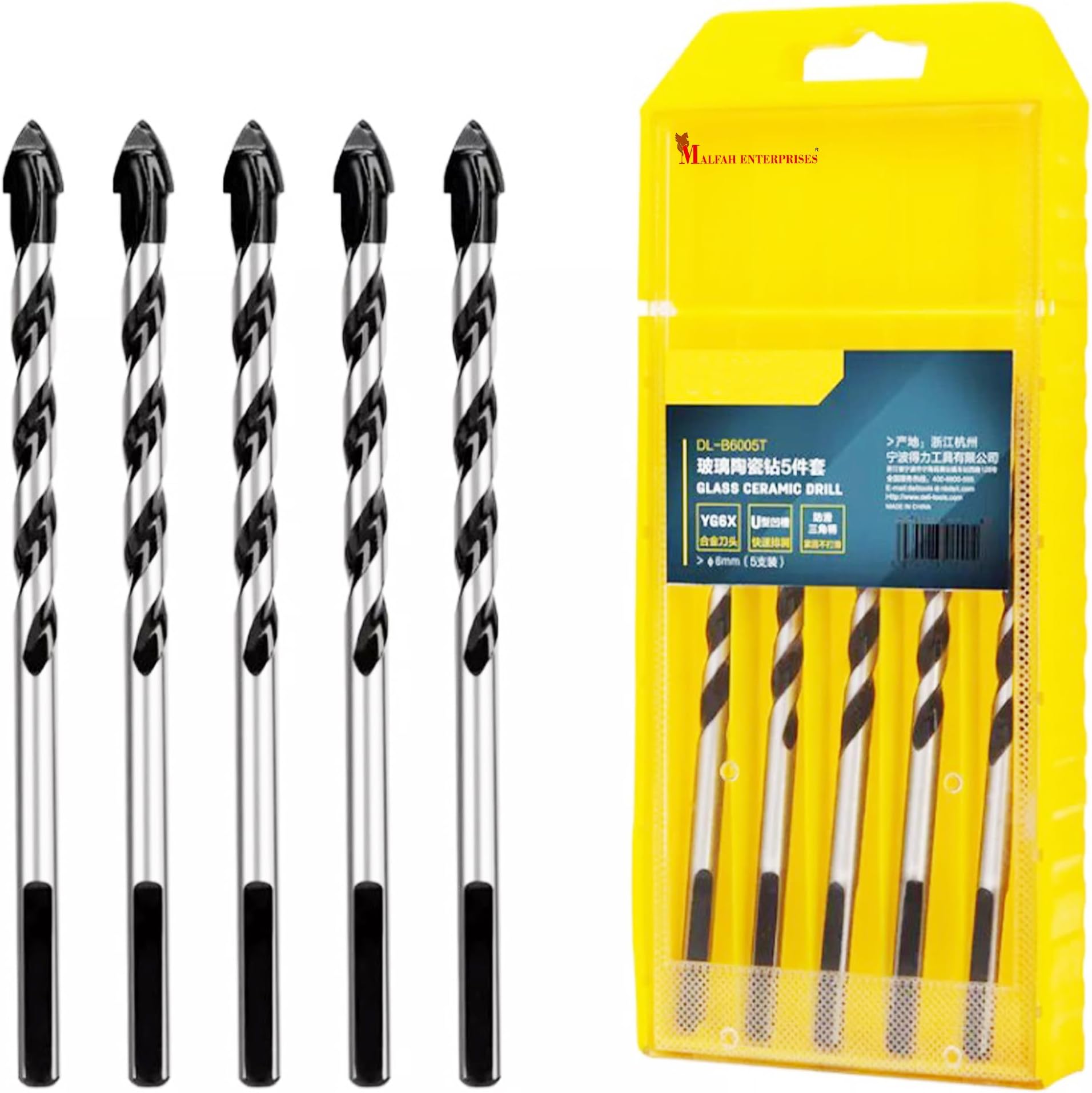 Malfah Glass Drill Bit Ceramic Tile Tungsten Carbide Wall Triangle Core ...
