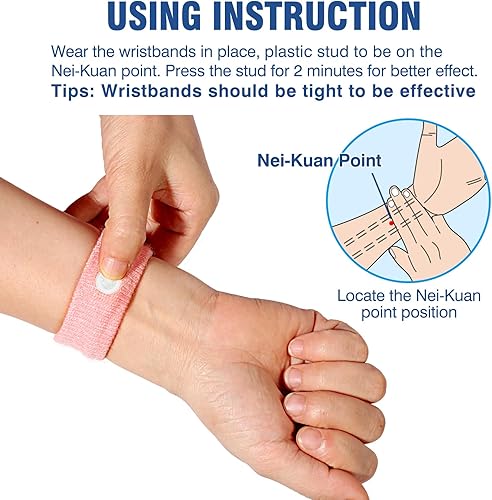 Miniatura 3 de Bandas antináuseas para adultos y niños, alivio de náuseas matutinas para mujeres embarazadas, alivio de acupresión y náuseas para automóvil, mar,