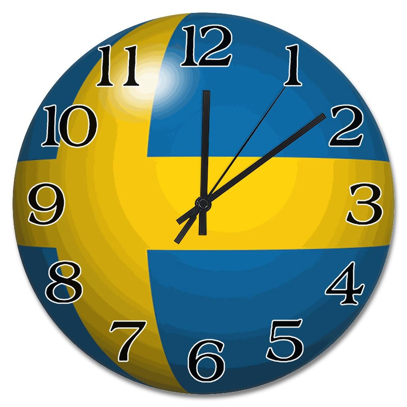 Horloge murale Suède bois 25cm cadeau souvenir de voyage