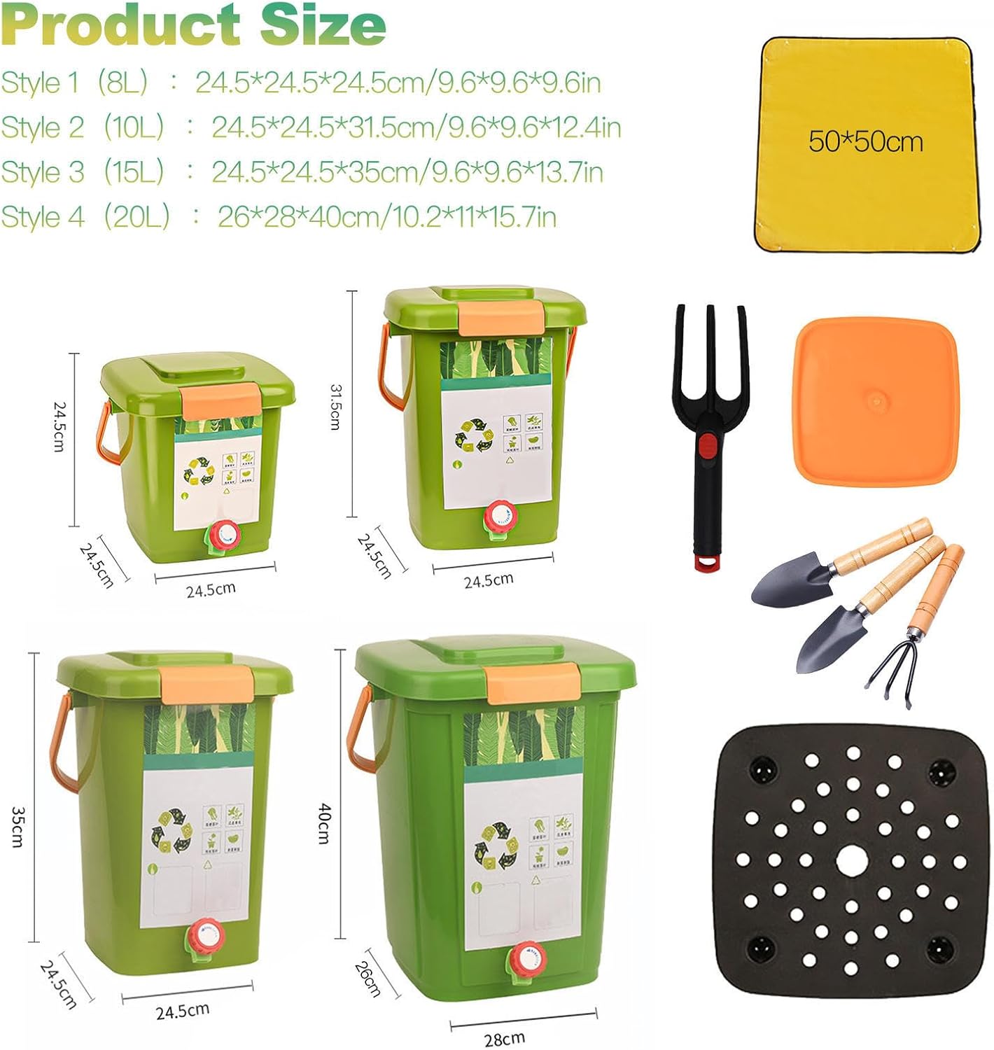 コンポスター タンブラー アウトドア 堆肥液を集める キッチン用カウンタートップコンポスター 毎日屋外の堆肥化施設に行く必要はありま