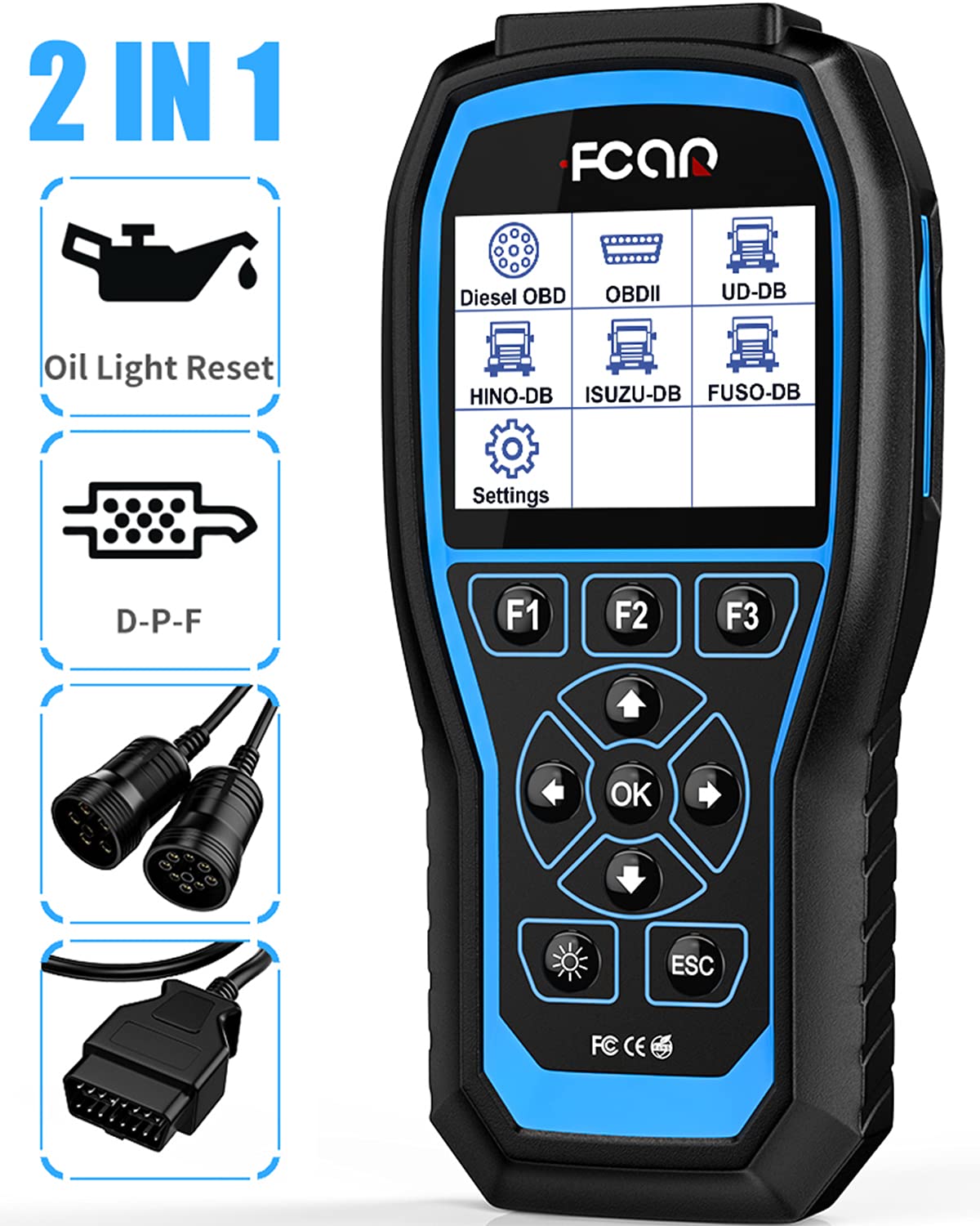 Buy 2022 Version Fcar 506 Pro Heavy Duty Truck Scanner All System Scan