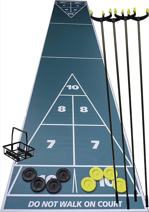 Home Shuffleboard Court Package Roll Out Shuffleboard