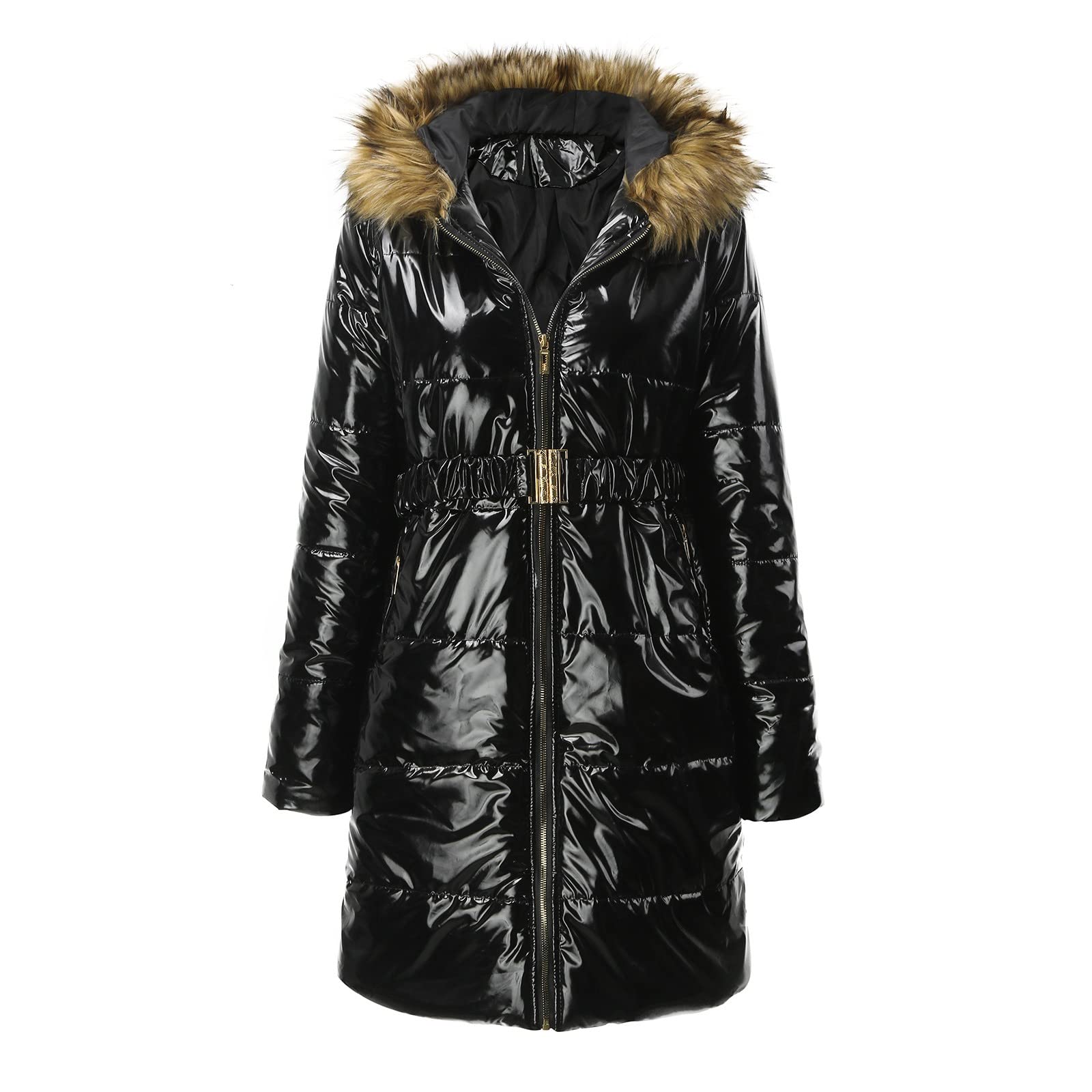 2022 Inverno Donna Vita Shrink Camicia Di Cotone Media Lunghezza Colletto In Lana Grande Giacca Calda Alla Con Cappuccio Giubbotto Firmato Piumino 100 Grammi Mezza Stagione Militare