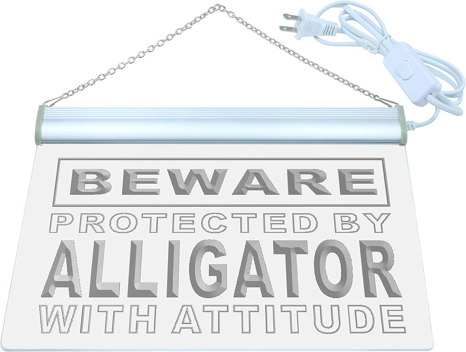 ADVPRO Beware Alligator LED Neon Sign Multi-Color 16 x 12 Inches st4s43-m481-c