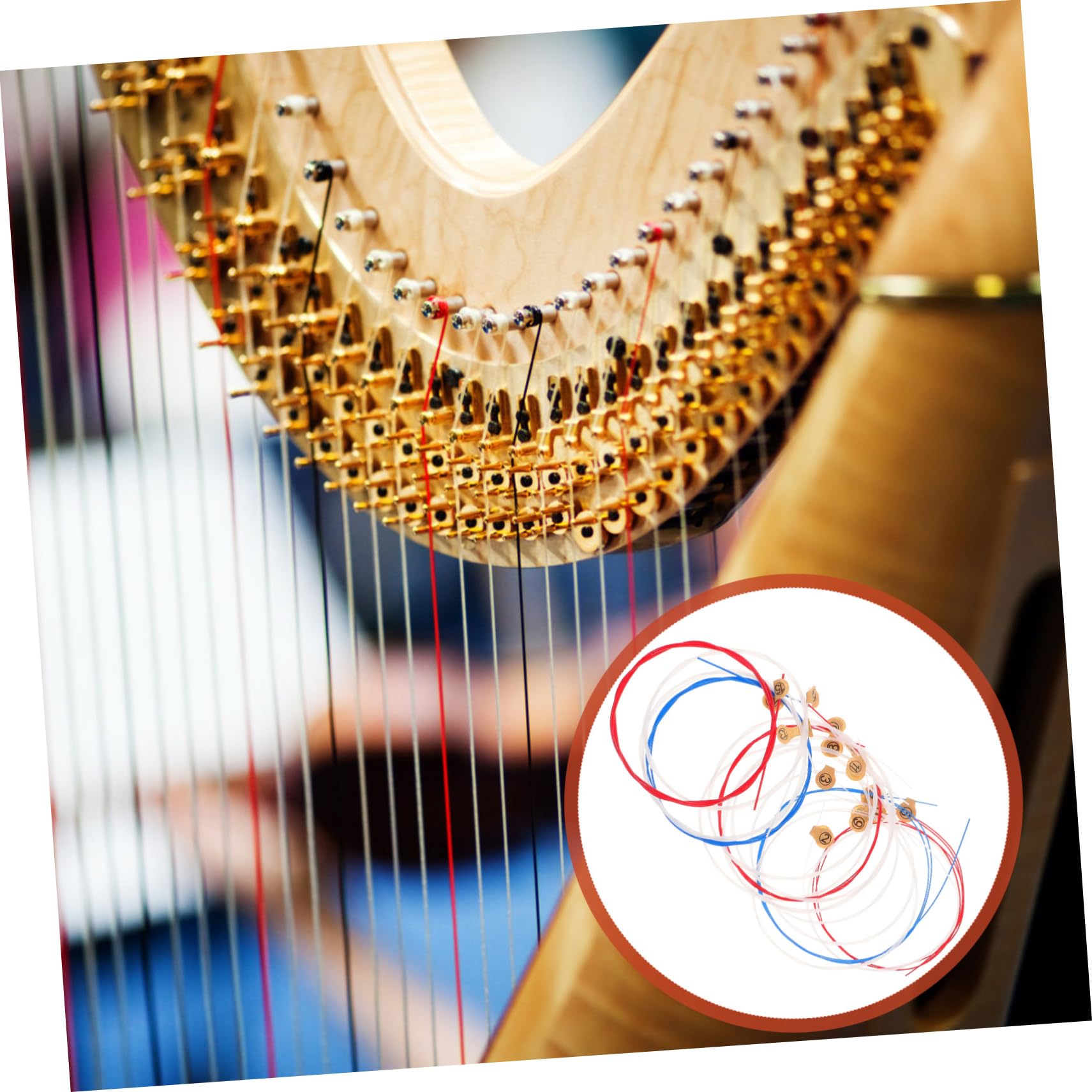SUPVOX Corde Di Arpa In Nylon Per Piccola Arpa Set Di 15 Corde Di Ricambio Accessorio Musicale Con Suono Bilanciato E Risonanza Ricca