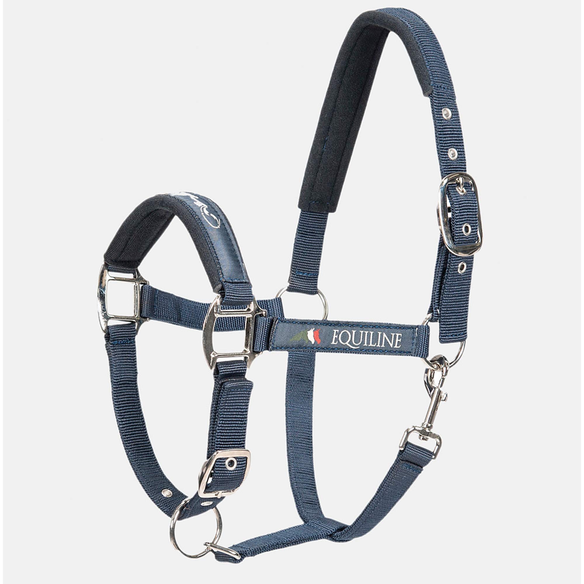 Cabezada Equiline Timmy para caballo con herrajes ajustables de nylon 2