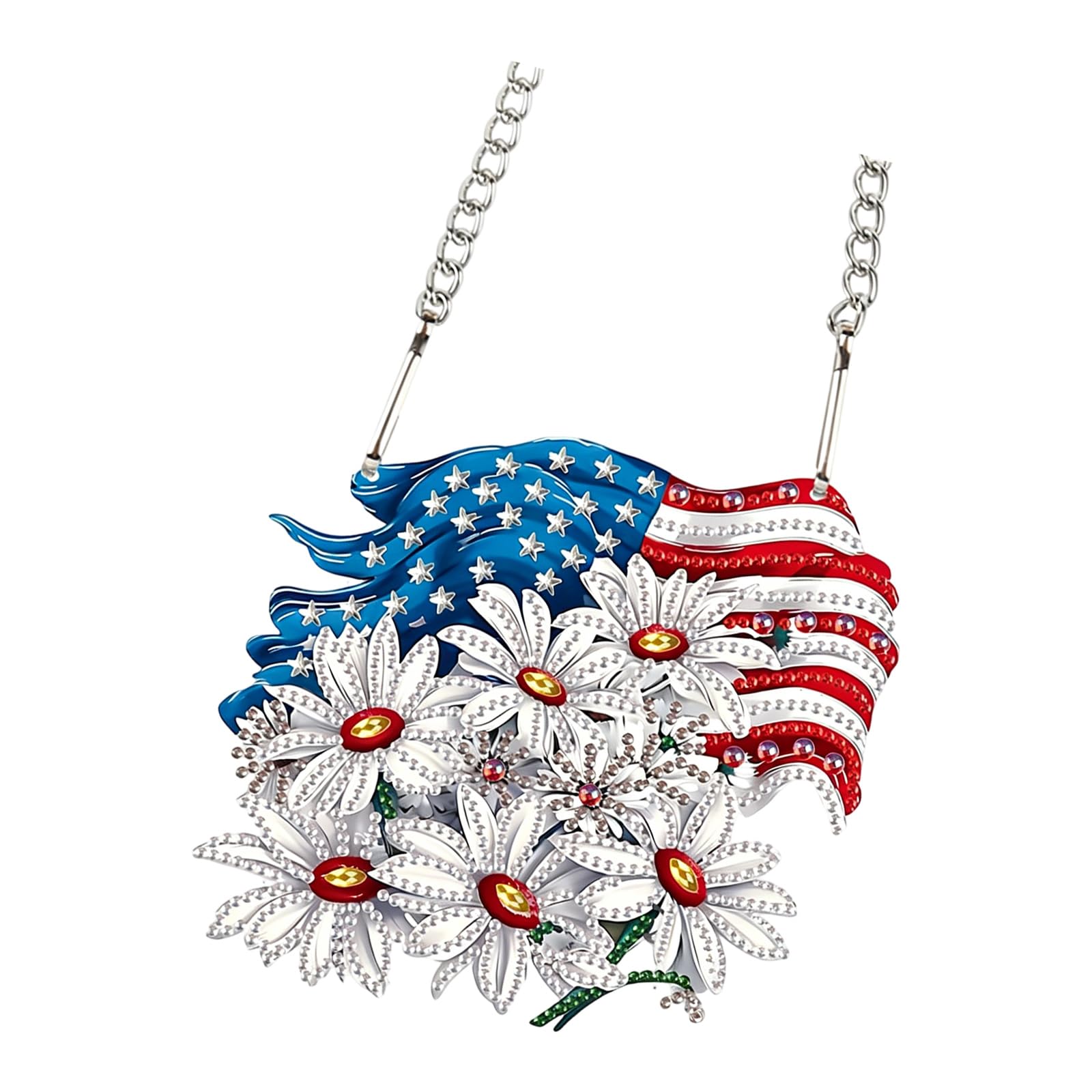 Yjcnelcr Rhinestones Embroidery Artwork Special Shape Rhinestones Art Craft Painting Window Pendants for Contemporary Space Styling Special Shape Art