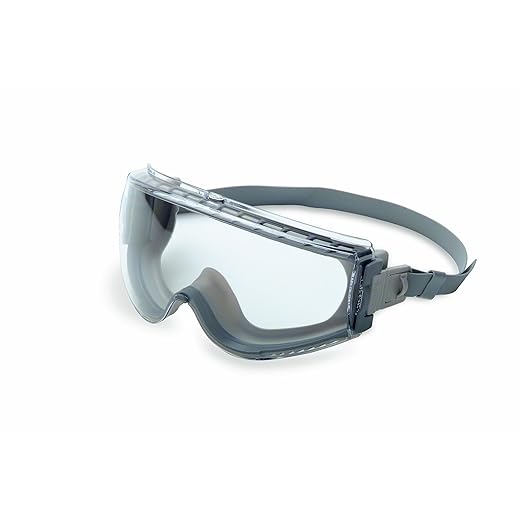 Uvex Honeywell Stealth Safety Goggles with Clear Uvextreme Anti-Fog Lens, Gray Body & Neoprene Headband (S3960C), Universal