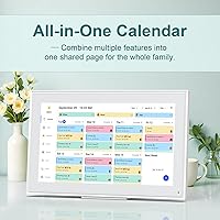 Vista 2 de Calendario digital, calendario digital WiFi inteligente de 15.6 pulgadas y tabla de tareas, pantalla táctil IPS 1920 x 1080 HD pantalla