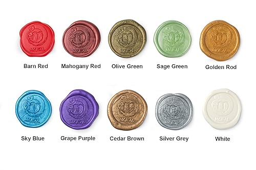 Miniatura 4 de Mceal Barra de cera de sellado con mecha Flor De Luce of France Retro 10 piezas Pack (Gris Plateado)