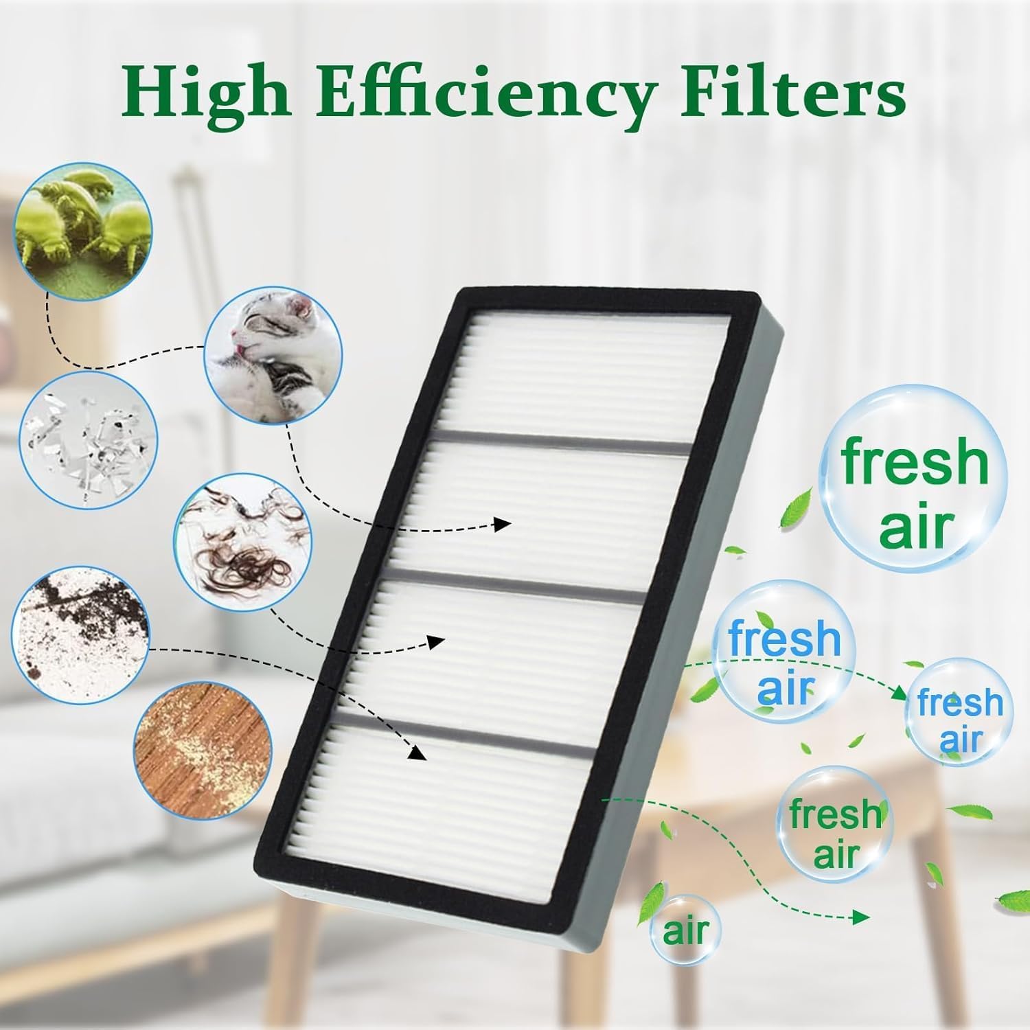 Replacement Parts Compatible for iRobot Roo-MBA s9(9150) S9 Plus(9550) Series Robot Vacuum Cleaner, 1 Set Rubber Brush,4 Filters,4 Side Brushes, 4 Automatic Dirt Disposal Bags,2 Tools