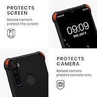 Vista 3 de kwmobile Funda cruzada compatible con Xiaomi Redmi Note 8 (2019/2021) - Funda de silicona TPU con correa - Negro