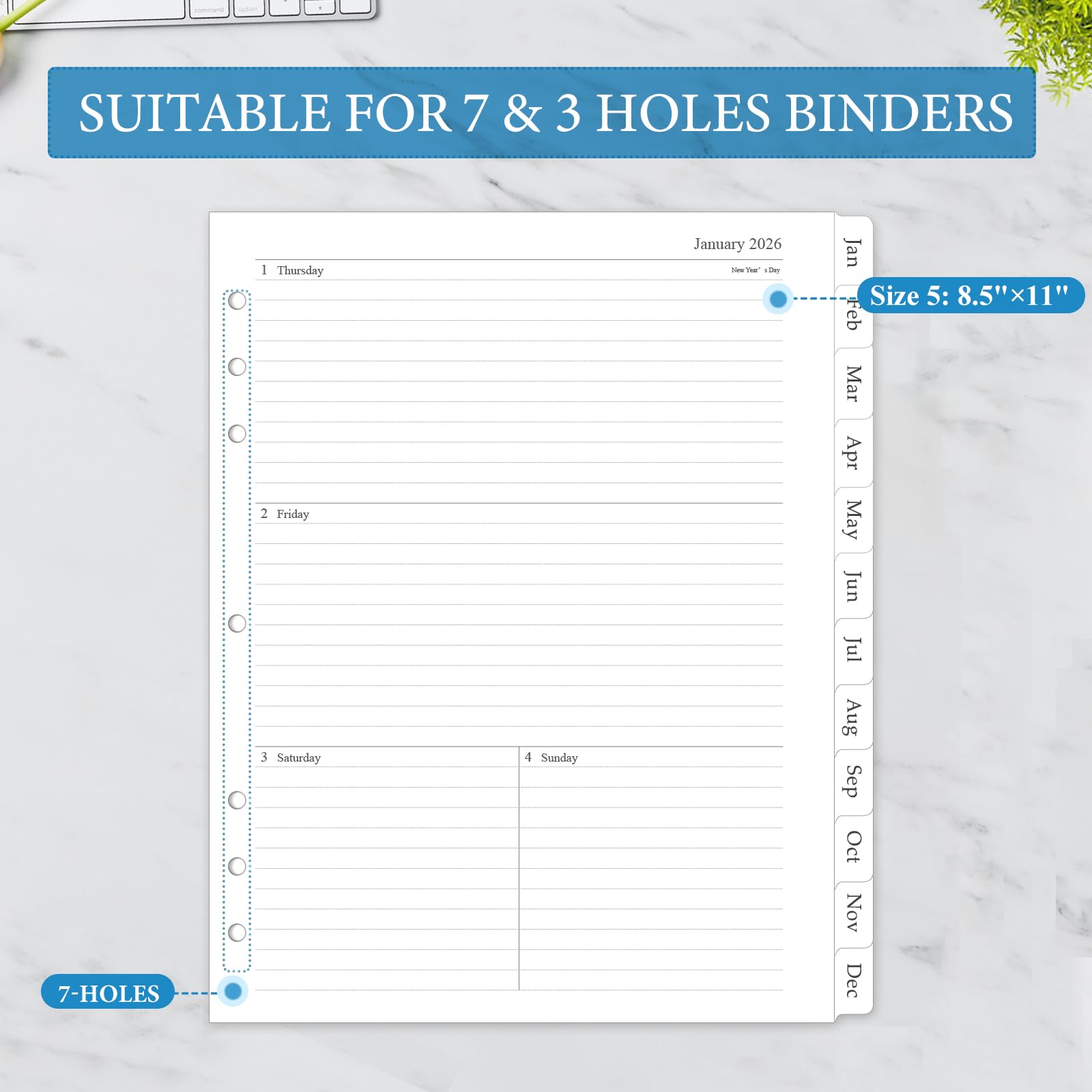2026 Planner - 2026 Weekly Monthly Planner From Jan. 2026 - Dec. 2026