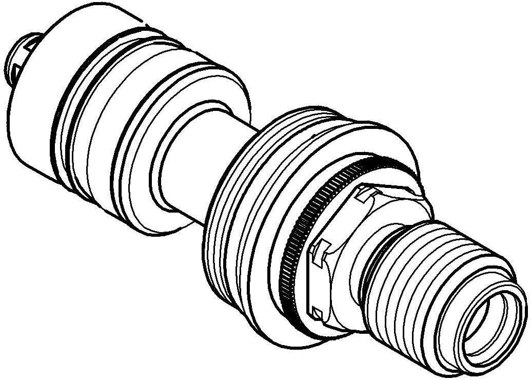 Technical drawing of the GROHE 47310000 3/4-Inch Thermo-Element