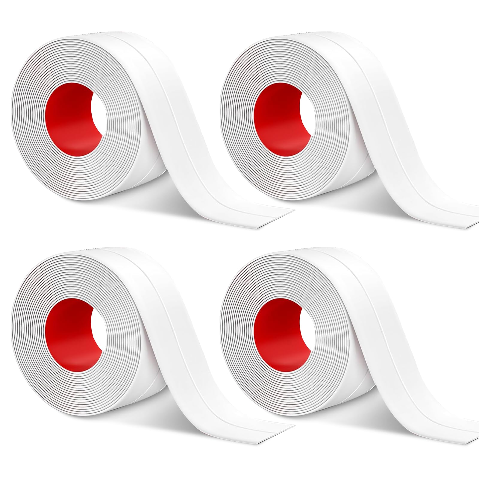 4 pcs Nastro Sigillante Impermeabile,20m x 3.8cm, Nastro Flex Roll, Autoadesivo Profili in PVC, Viene Fornito Con Un Set di Strumenti Adatti al Processo di Incollatura