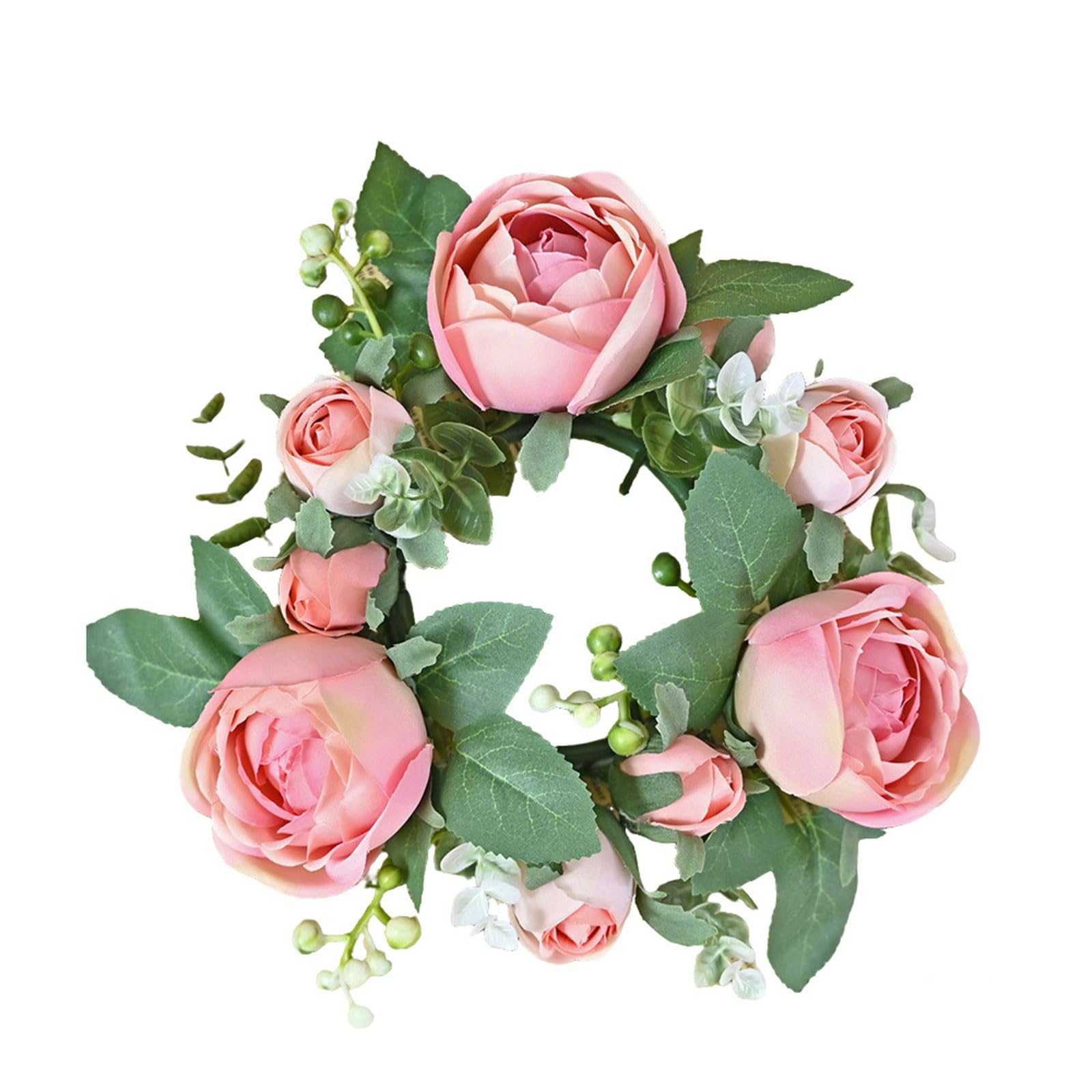 Meiliyizu Stand Wreath Artificial Rose Flower Rings Wreath for Wedding Reception and Photography Backdrop Handmade绢花garland