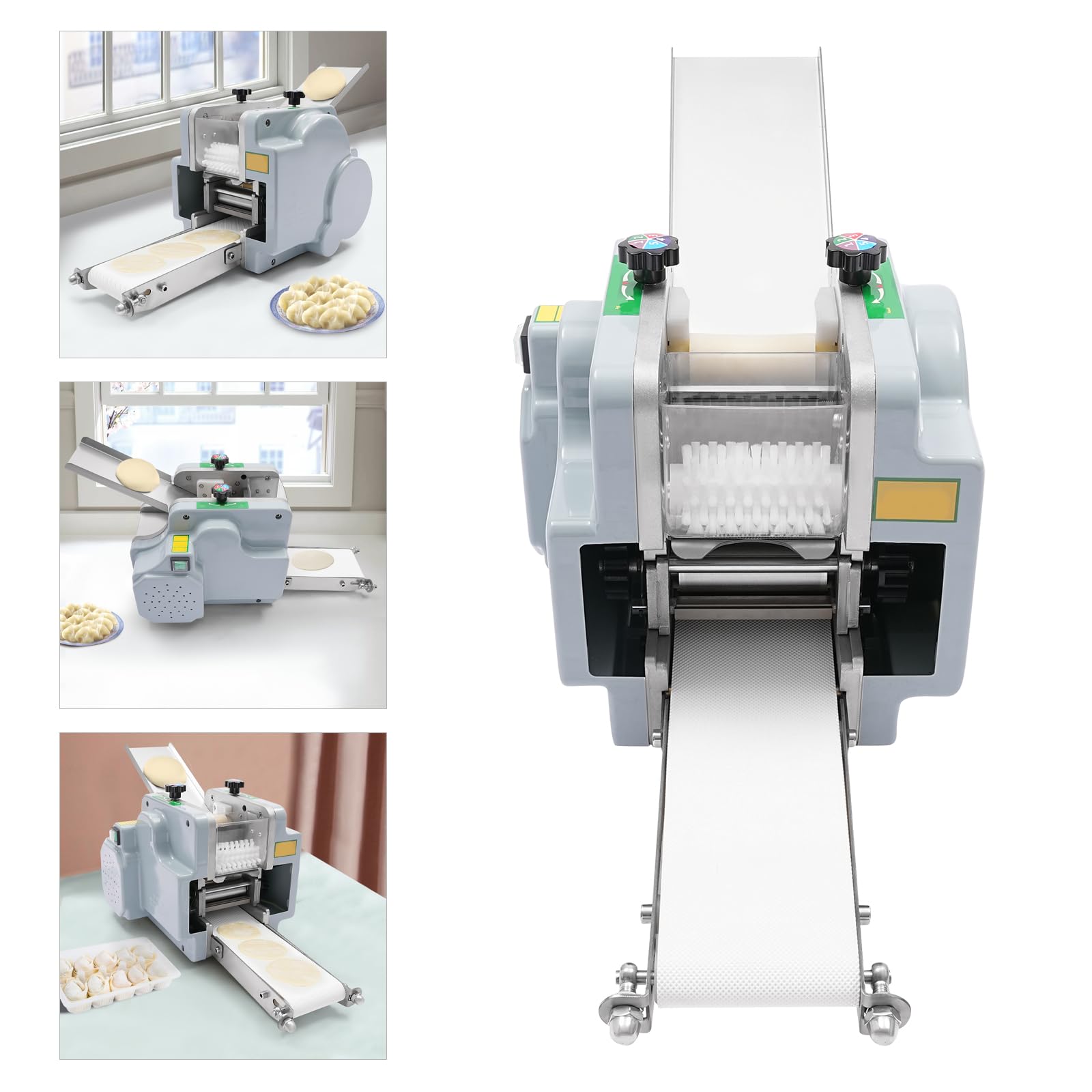 Amazon.com: 自動餃子皮機110V 140W 電動餃子包裝機餐廳餛飩麵團加工機