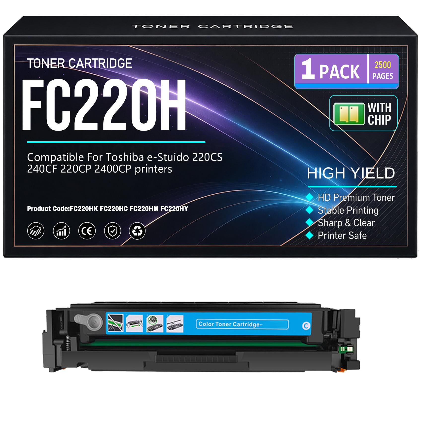 Cartucce toner T-FC220H per Toshiba e-Stuido 220CS 240CF 220CP