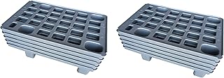 10x Leichtpalette 60x40 Kunststoffpalette im 1/4-Europaletten Maß inkl. gratis Zollstock * Viertel Palette, 10er Set