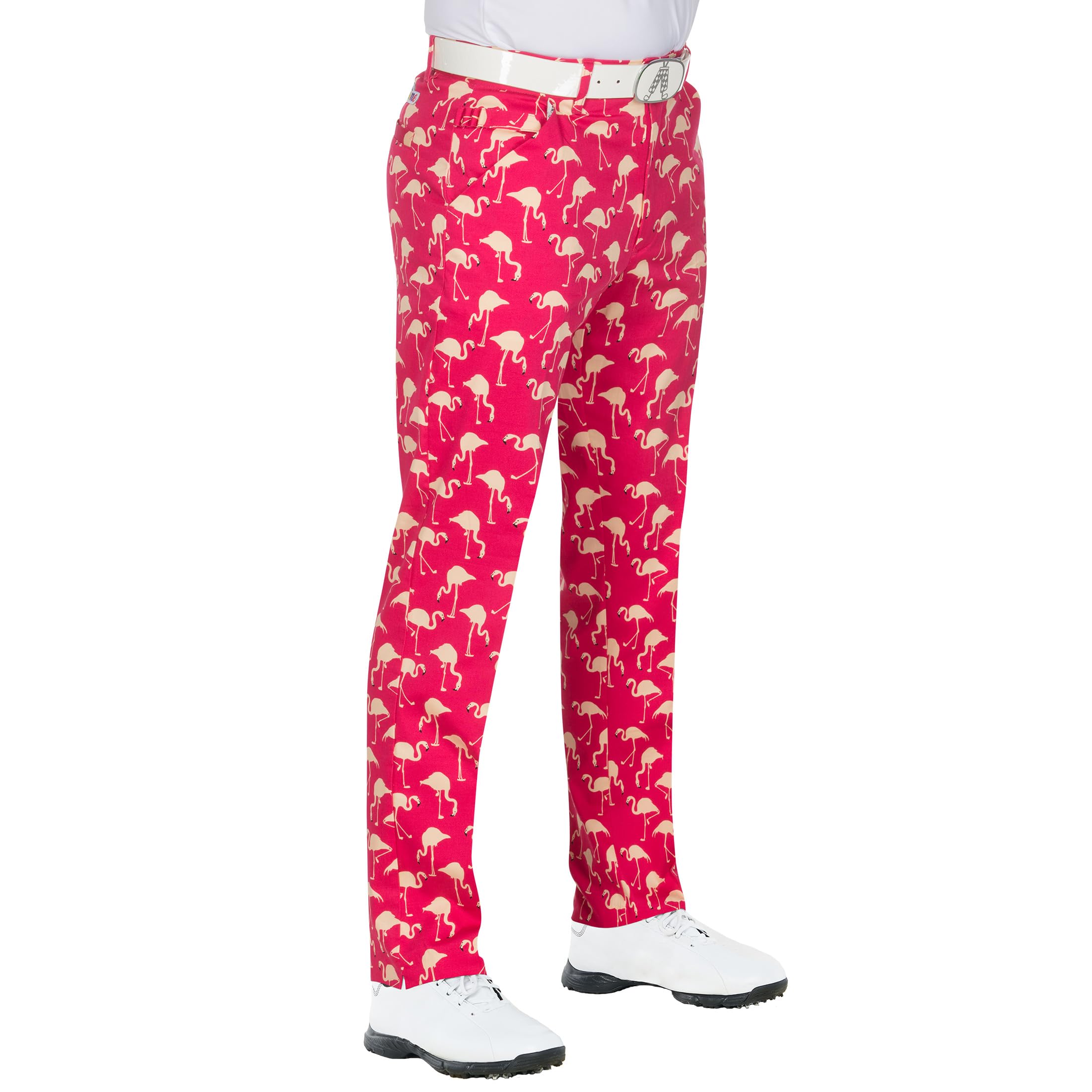 Royal & Awesome Men's Tapered Funky Golf Trousers, Stylish Golf Trousers for Men, Unique Design, Comfortable Fit