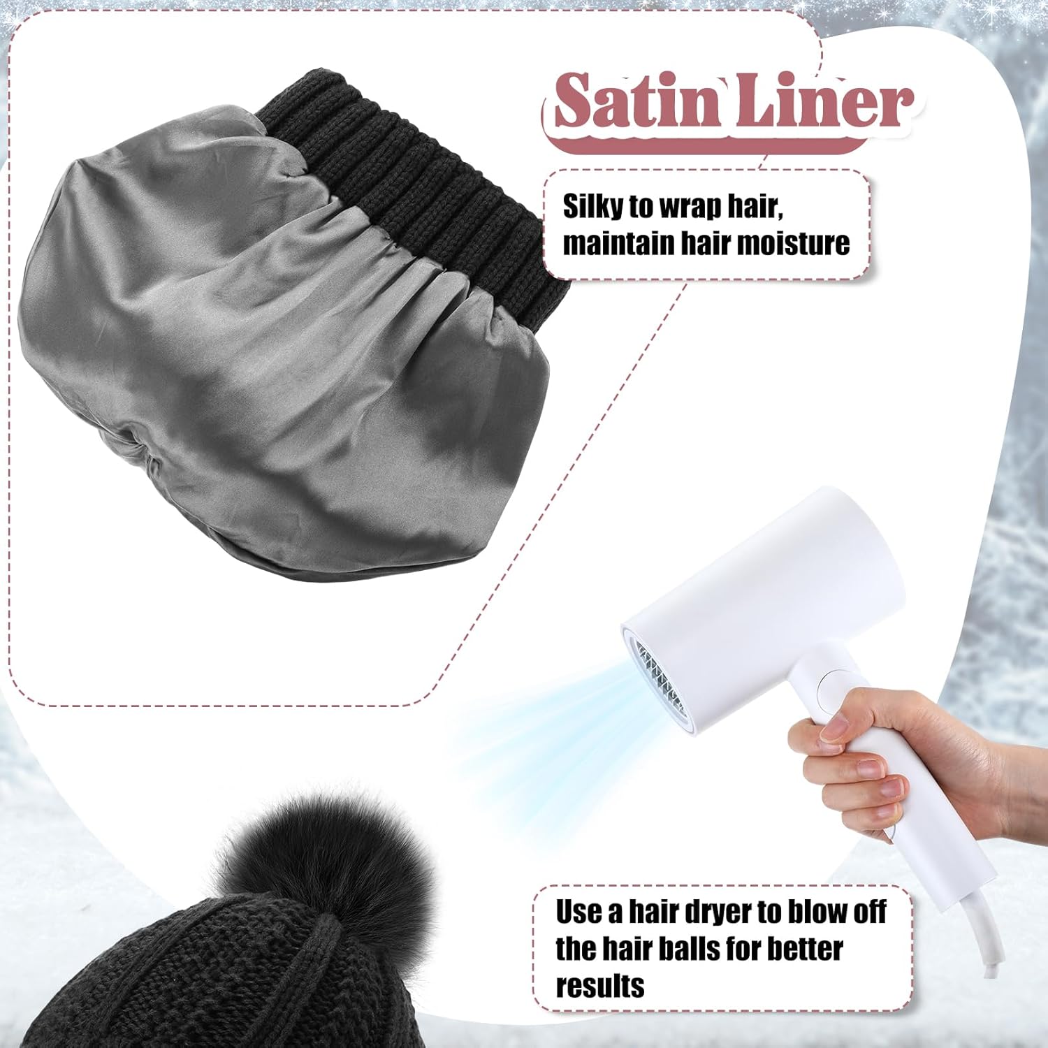 Suhine 8 Pcs Women Hat Scarf Gloves and Earmuff Set Winter Knit Beanie Pompom Hat Warm Touch Screen Gloves for Men Adult - Image 3