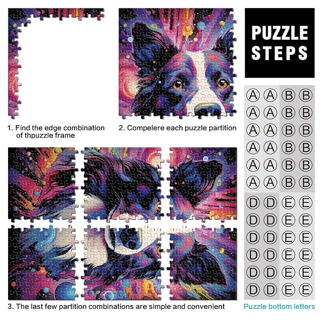 Foto 3 de 7 de Puzzle para Border Collie de 1000 Piezas, 26 x 38 cm