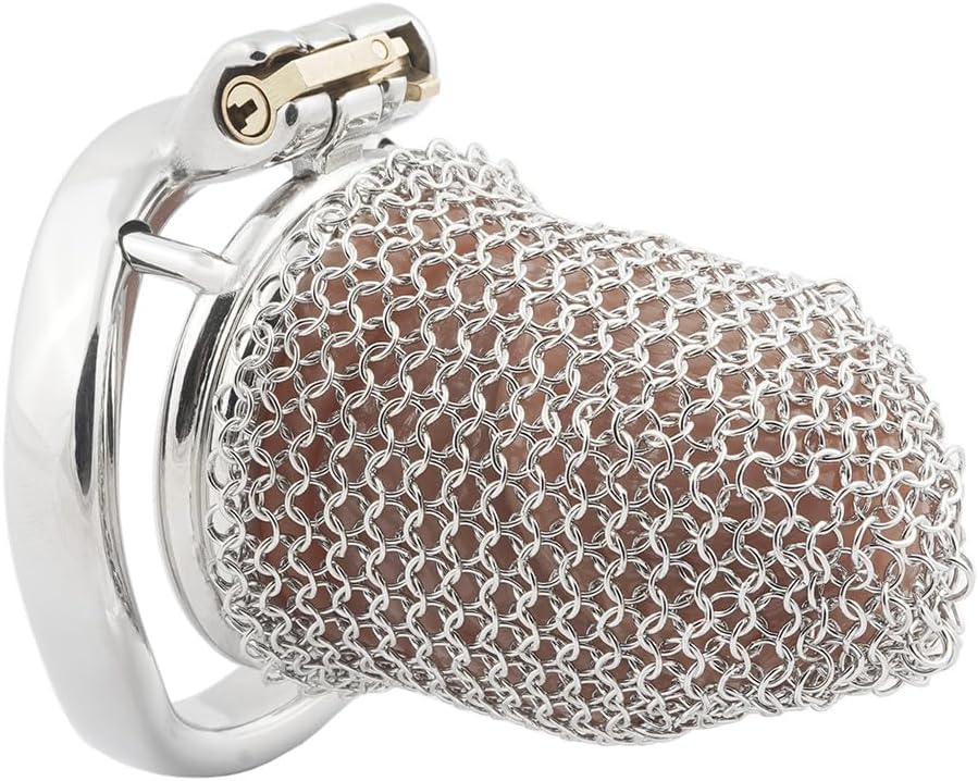 Amazon.com: Jefisry Stainless Steel Gauze Male Chastity Cage Metal